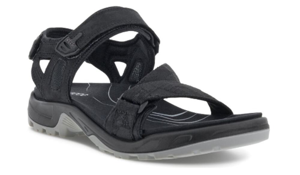 Ecco Men's Yucatan Coast Sandal US 11-11.5 EU 45 Black Leather Casual Sporty NIB
